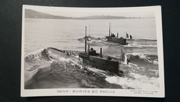 SOUS-MARINS DE POCHE  " - Carte Photo Marius BAR Toulon - Submarines