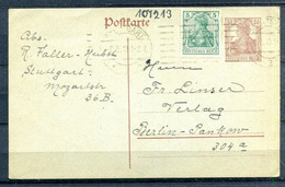 ALLEMAGNE - Ganzsache (Entier ) Michel P109 (Stuttgard Nach Berlin Pankow) - Postcards