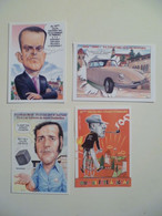 Lot De 4 Cartes Postales Illustrateur Bernard VEYRI / FIGEAC Carte Pirate - Veyri, Bernard