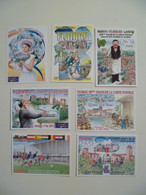 Lot De 7 Cartes Postales Illustrateur Bernard VEYRI / FLOIRAC Dont 4 Dédicacée F Bibaud - Veyri, Bernard