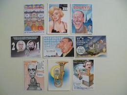 Lot De 11 Cartes Postales Illustrateur Bernard VEYRI /  Dédicaces Lejeal Bibaud Lo Cicero - Veyri, Bernard