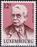 L-Luxemburg 1990. Batty Weber, Schriftsteller (B.2729) - Unused Stamps