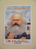 Carte Postale Illustrateur Bernard VEYRI / Dessin Unique Dédicace F Bibaud /  FIGEAC Carte Pirate Karl Marx - Veyri, Bernard