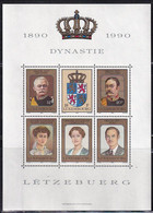 L-Luxemburg 1990. 100 Jahre Dynastie Block (B.2736) - Unused Stamps