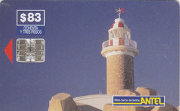 Uruguay TC 042a, $83,  Faro De Punta Carretas, Lighthouse, 2 Scans. - Uruguay