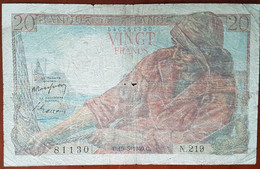 Billet 20 Francs PÊCHEUR 19 - 5 - 1949 FRANCE N.219 - 20 F 1942-1950 ''Pêcheur''