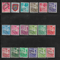 France Préos De 1922/60 N°104 A 121 NSG  N°118 Oblitéré COTE 51€ - Andere & Zonder Classificatie