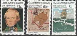 Cococ Is. - Darwin / Ship / Map   Set MNH - Iles