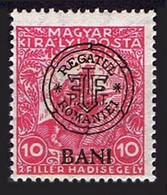 RAR Romania Rumänien 1919 Cluj Klausenburg Rot Auf Kriegsfürsorge Marken Postfrisch - Transylvanie