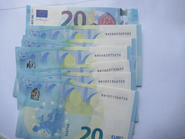 20 Euro-Schein RA (R003, R007, R008) Unc.Draghi. Preis Für Je, - 20 Euro