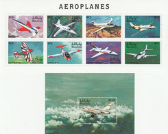 MALDIVES - N°2646/53+BLOC N°404 ** (1998) Avions - Maldives (1965-...)