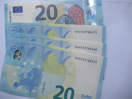 20 Euro-Schein UD (U021) Unc.Draghi, Preis Pro Schein - 20 Euro