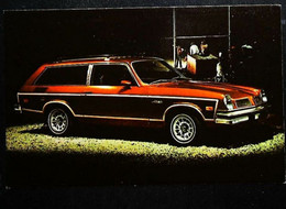 ► PONTIAC  Astre Safari Wagon 1975 At Stadium Stade   - Automobile Publicity   (Litho In U.S.A.) - American Roadside