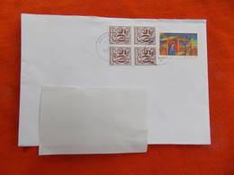 Omslag Belgie   Duidelijke Stempel Van Gent . Kerstzegel En Blok .50 Cent Zegels - Addr. Chang.