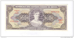 Billet 50 Cruzeiros Brésil / Brasil / Brazil 1954 - Bon état - 1 Pliure Vertical - Brésil