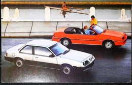 ► PONTIAC Sunbird 1983 &  Rowing Aviron    - Automobile Publicity Brown Garage  AMARILLO  (Litho In U.S.A.) - Roeisport