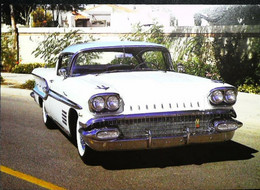 ► PONTIAC Bonneville 1958 Roadside - Automobile  (Litho In U.S.A.) - Rutas Americanas