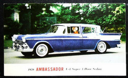 ► AM  RAMBLER V8 Super Sedan 1959   - Automobile Publicity  (Litho In U.S.A.) Roadside - Rutas Americanas