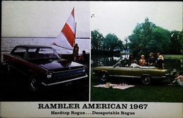► AM  RAMBLER American  & Sail Picnic 1967  - Automobile Publicity   (Litho In U.S.A.) Roadside - Rutas Americanas