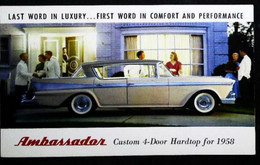 ► AM  RAMBLER Ambassador & Diner 1958  - Automobile Publicity   (Litho In U.S.A.) Roadside - Rutas Americanas