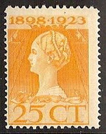 Nederland 1923 NVPH Nr 126 Postfris/MNH 25 Jarig Regeringsjubileum Koningin Wilhelmina - Neufs