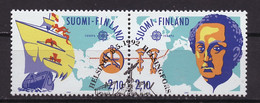 Finlande - Finnland - Finland 1992 Y&T N°1141 à 1142 - Michel N°1178 à 1179 (o) - EUROPA - Se Tenant - Usados
