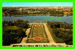 REGINA, SASKATCHEWAN - A VIEW FROM THE DOME OF THE LEGISLATIVE BUILDINGS LOOKING NORTH ACROSS WASCANA LAKE -TRAVELTIME - Regina