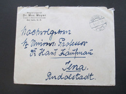 Österreich 1923 Freimarken Dachauer MiF Umschlag Vom Riegierungsrat Dr. Max Mayer Bad Ischl Nach Jena Gesendet - Storia Postale