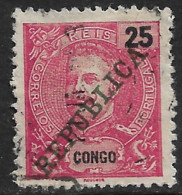 Portuguese Congo – 1911 King Carlos Overprinted REPUBLICA 25 Réis - Congo Portugais