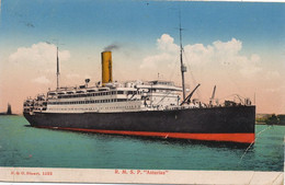 R.M.S.P. Ship " Asturias " Built In Belfast 1914 . Ship Cancel PAQUEBOT On British Stamp - Asturias (Oviedo)