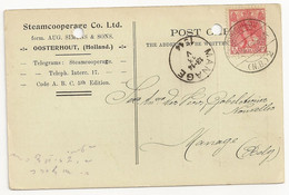 ENTIER POSTAL (carte Postale / Briefkaart) Oblitérations / Verplichting Manage Et Oosterhout 1944. NO PAYPAL, NO CHEQUE. - Cartas