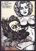 CPM Salon De Cartes Postales Tirage Limité 30 Ex Numérotés Et Signés Amiens Jules Verne Pin Up Nu Féminin Nude - Beursen Voor Verzamellars