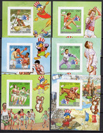 Chad - Tchad 1983 Olympic Games Los Angeles, Space, Equestrian, Etc. Set Of 6 + S/s Imperf. MNH -scarce- - Summer 1984: Los Angeles