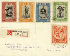 Papua Registered Censor Cover To Switzerland 1939 (6) - Papua New Guinea