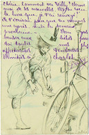 Illustrateur : Boutet. Femme Au Chapeau Et Vélo. Art Nouveau. - Boutet