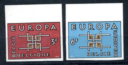 1963 ** Paire Europa. Bord De Feuille.  Tirage 300 Exemplaires Avec N° Au Verso - 1961-1980