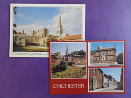 Cathédrale Evues De Chichester (2 Cartes Neuves) - Chichester