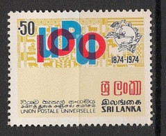 Sri Lanka - 1974 - N°Yv. 456 - UPU - Neuf Luxe ** / MNH / Postfrisch - Sri Lanka (Ceylon) (1948-...)