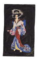 PEINTURE SUR PAPIER  1925 - FEMME JAPONAISE -  E.JACQUET ???? - Estampas