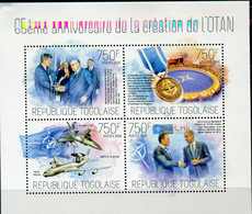 TOGO FEUILLET DE 4 TIMBRES ** 65ème ANNIVERSAIRE DE LA CREATION DE L'O.T.A.N. - OTAN