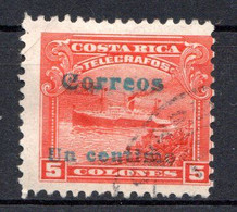COSTA RICA - (Amérique Centrale) - 1911 - N° 84 - 1 C. S. 5 C. Rouge - Costa Rica
