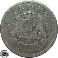 LaZooRo: Sweden 1 Krona 1888 F 'keydate' - Silver - Suède