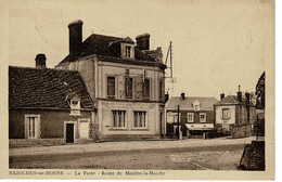 BAZOCHES SUR HOENE - La Poste - Route De Moulins- La -marche - CPA -(orne -France) - Bazoches Sur Höne
