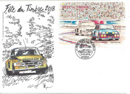 ENVELOPPE 1er JOUR FETE Du TIMBRE 2018 - RENAULT R5 TURBO BLOC N° F5205 - PERTUIS (Vaucluse) - 2010-2019