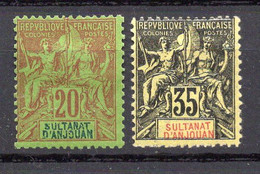 Colonies Françaises Anjouan 1892/1900 Neufs* N°7,17   6 €  (cote 37,50 € 2 Valeurs) - Unused Stamps