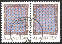 Finland Aland Islands Sc# 53 Used Pair 1990 13m Handicrafts - Aland