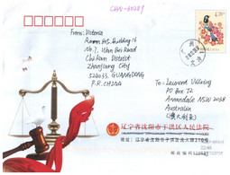 (X 14 A) China Cover Posted To Australia - Large Size - Usati