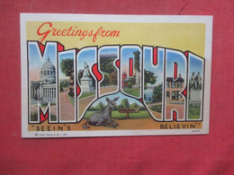 Greetings    Missouri    Back Side Paper Residue From Album  – Missouri   Ref  4505 - - Kansas City – Missouri