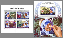 GUINEA BISSAU 2020 MNH Mother Teresa Mutter Teresa Mere Teresa M/S+S/S - OFFICIAL ISSUE - DHQ2046 - Mother Teresa