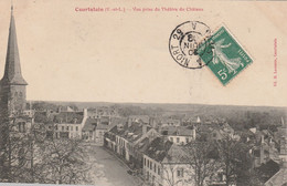 Rare Cpa Courtalain Vue Prise Du Théâtre Du Château - Courtalain